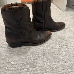 Frye Women's Dark Brown Leather Ankle Boots